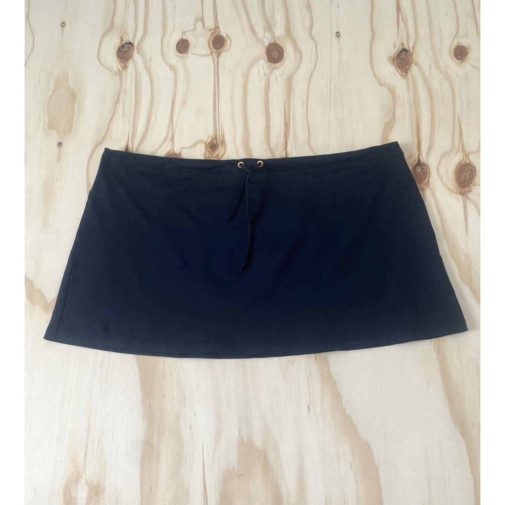 Ralph Lauren Women's Black Swim Suit Short Skirt Size XL  Resort Core